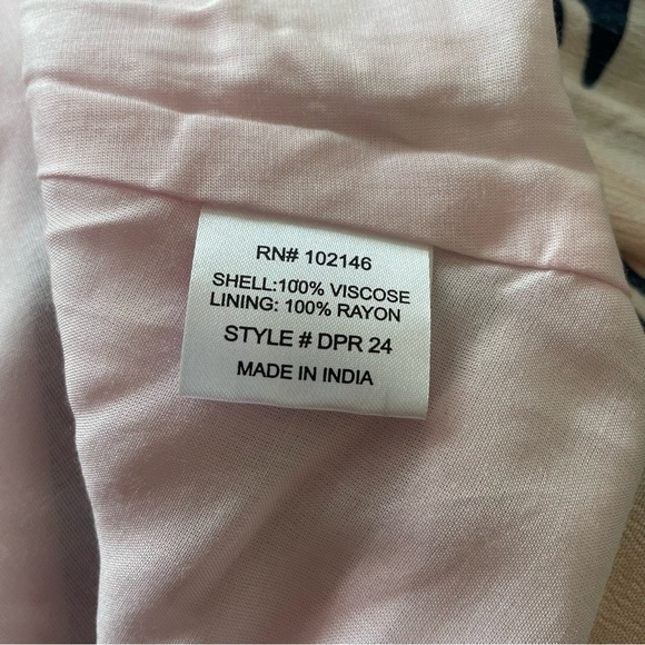 Michael Stars Tickle Pink Palm Frond Print Viscose Midi Paradiso Sundress EUC S - Picture 7 of 9